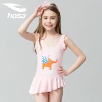 hosa浩沙2020新款女童连体泳衣公主裙式可爱儿童泳衣中大童游泳衣