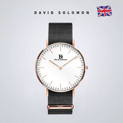 David Solomon手表男国产腕表薄手表时尚潮流学生石英男表