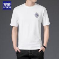 罗蒙（ROMON）T恤男短袖半袖熊猫中国风男士休闲印花