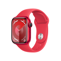 Apple Watch S9 GPS 41 毫米红色铝金属表壳 红色运动型表带 - M/L MRXH3CH/A