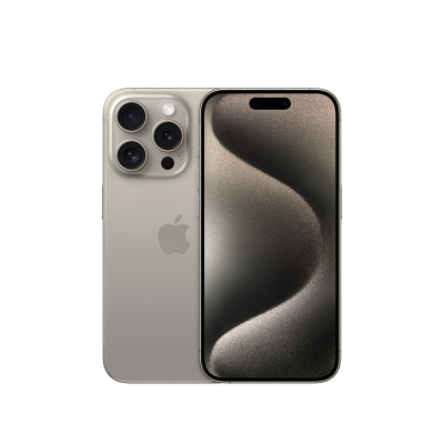 [20W PD快充+壳膜套装]Apple iPhone 15 Pro 256G 原色钛金属 移动联通电信 手机 5G全网通手机