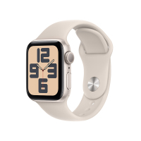 Apple Watch SE GPS 40 毫米星光色铝金属表壳 星光色运动型表带 - M/L MR9V3CH/A