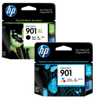 HP惠普 901XL黑色高容量+901彩色墨盒 套装