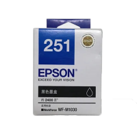原装正品Epson爱普生251墨盒T2511黑色墨盒适用于WF-M1030打印机