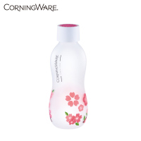 康宁运动X杯Corningware Bottle系列便携式大容量耐高温玻璃杯 饮料杯500ml 樱花粉 粉色 500ml