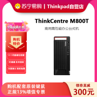联想Thinkpad ThinkCentre M800T 全新12代商用办公台式电脑主机 单主机(含键鼠) 标配I7-12700丨8G丨1T丨刻录丨MAX100 2G显卡