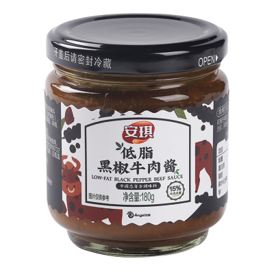 安琪低脂肪黑椒牛肉酱180g/瓶*2