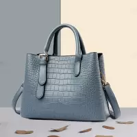 包包2022新款欧美时尚鳄鱼纹软皮hbag中年女包手提包