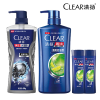 清扬(CLEAR) 男士净澈控油沐浴露+清爽控油去屑洗发露组合 600g+700g