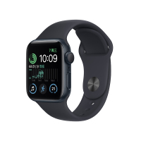 Apple(苹果)Watch SE 2022款智能手表GPS款40毫米午夜色铝金属表壳午夜色运动型表带MNJT3CH/A