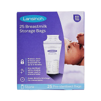 兰思诺 (lansinoh) 储奶袋 母乳储存袋 冷藏保鲜存奶袋180ml 一次性母乳袋25片装