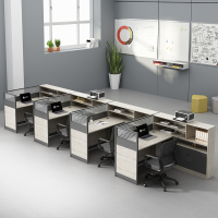 格斯图 职员桌办公桌组合简约隔断屏风卡座员工位电脑桌单人位[含椅]