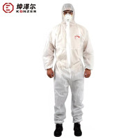 坤泽尔K500一次性无纺布防护服连体带帽防尘隔离衣50件/箱L-XXXL