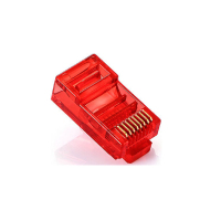 酷比客超5类非屏蔽水晶头8P8C红色100只/盒LCLNC5PLUGRD