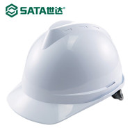 世达(SATA)PE安全帽TF0101W 头盔防砸透气抗冲击V型白色
