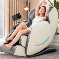 C300按摩椅家用全身豪华零重力全自动颈部腰部多功能电动按摩沙发智能太空舱老人礼物 米灰色 单个价