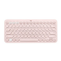 罗技 K380多设备蓝牙键盘 超薄便携办公键盘 安卓苹果电脑手机平板iPad键盘 粉色