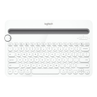 罗技 K480 便携智能蓝牙无线键盘 多功能安卓苹果电脑手机平板白色