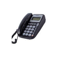 晨光(M&G)AEQ96761水晶按键电话机黑色惠普型座机固话座式免电池商务来电显示座机