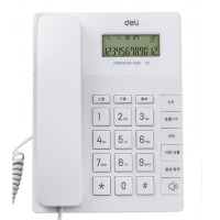 得力(deli)779 电话机 白色 免电池 可接分机