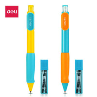 得力(deli) 33297自动铅笔 0.7mm 黄蓝混发铅笔套装 0.7mm 附HB铅芯 6支装