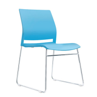 麦格尚 洽谈椅会议椅简约现代靠背椅办公室可堆叠椅子 休闲椅培训椅 蓝色