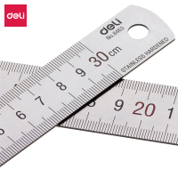得力(deli)30cm不锈钢直尺 测量绘图刻度直尺 带公式换算表 8463