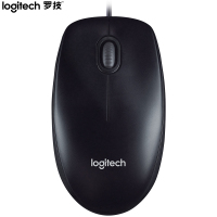 罗技(Logitech)M90 有线鼠标 即插即用舒适可靠 黑色