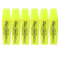 晨光色标记笔记号笔粗划重点套装彩色银光笔糖果色AHMV2501 黄色