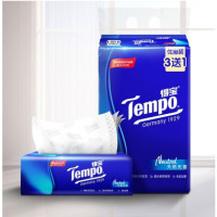 得宝(Tempo)抽纸 纸抽加厚软抽卫生纸巾餐巾纸面巾纸(天然无香)[4层90抽12包]