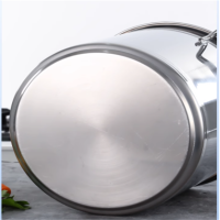 悦金铁 不锈钢桶带盖商用汤桶加厚大容量汤锅卤水桶 50L容量 单个装