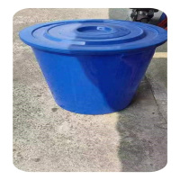 悦金铁 200升 大号垃圾桶加厚塑料大水桶小区户外酒店工业物业厨房圆桶储水胶桶 蓝色