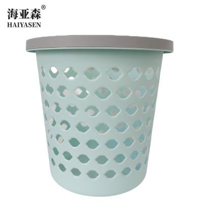 海亚森 塑料镂空垃圾桶 29.5*29cm 12L 天蓝色 TK-9020