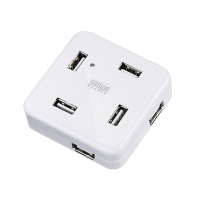山业(SANWA) USB-HUB250W 七口USB2.0多功能集线器 (计价单位:个)白色