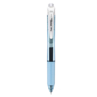 Pentel 按动中性笔针管式天蓝杆黑芯 0.5mm BLN105 12支装