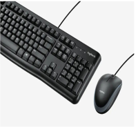 有线鼠标键盘套装 USB接口 MK120 黑色