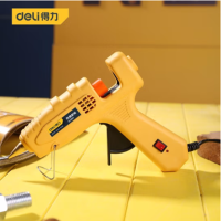 得力(deli) 热熔胶枪手工DIY制作 PTC发热芯热熔胶枪 适用11mm胶棒 80w 黄色 DL5041 1把