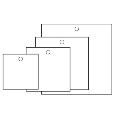 安赛瑞 正方形空白塑料吊牌 14814 白色 (100个装)31.8X31.8mm