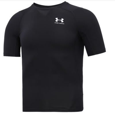 安德玛(Under Armour)运动套装短袖t恤+透气休闲短裤 两件套黑色 XL/180