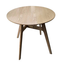 震天下 洽谈桌办公桌小圆桌 直径1米 原木色