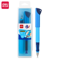 得力A907学生矫姿钢笔(可擦纯蓝/笔壳蓝色) (1支/盒)