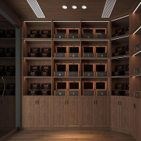 雪茄房专用高档白橡木储藏柜高档柜4.3米*2.9米