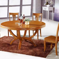 大嘉实木餐桌橡木海棠色1.8米+10张餐椅