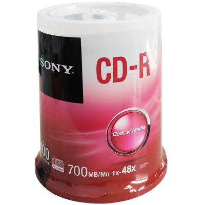索尼(SONY)DVD空白光盘DVD+R空白光盘刻录碟50片桶装刻录CD 700M(100片桶装)