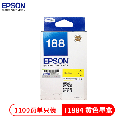 爱普生 T1884原装/黄色墨盒 适用于爱普生WF-7111打印机