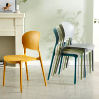 大嘉塑料椅子靠背简易网红餐桌胶椅加厚现代简约书桌凳子家用北欧餐椅