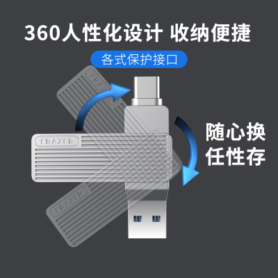 联想 F500 U盘 128G usb Type-C 双口