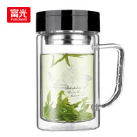 富光 500ML 健牌系列 双层泡茶玻璃杯 透明 (单位:个)