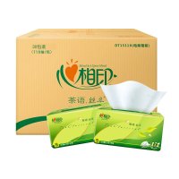 心相印(Mind Act Upon Mind) 茶语丝享系列DT15110抽纸30包110抽三层塑料纸面巾 1箱装