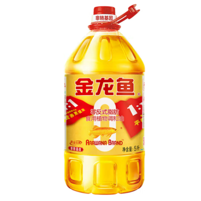 金龙鱼黄金比例零反式脂肪食用植物调和油5L(非转)